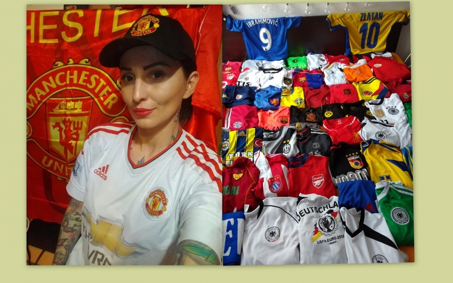 Търновка облича футболни фланелки, за да повдигне настроението във време на криза
